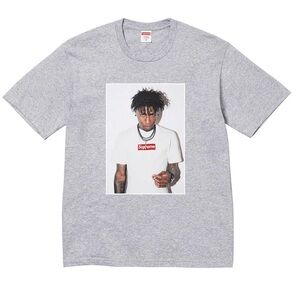 Supreme NBA Youngboy Photo Tee FW23 Size Large Heather Grey NWT Sealed